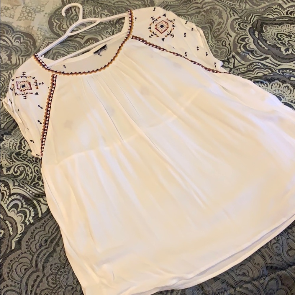 Southwest embroidered top